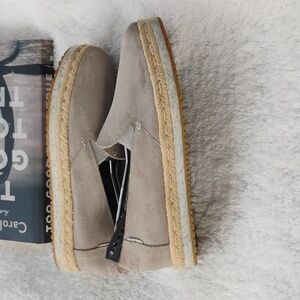 Toms Women light Gray Suede Slip-On Shoes